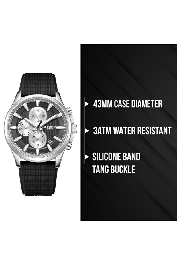 Men's Multi Function Grey Dial Watch - LC08183.361 - 8