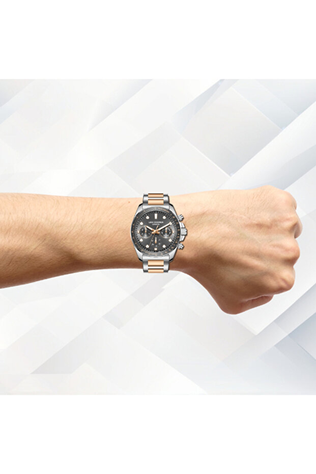 ساعة رجالية متعددة الوظائف بمينا رمادي - LC08215.560 - 7