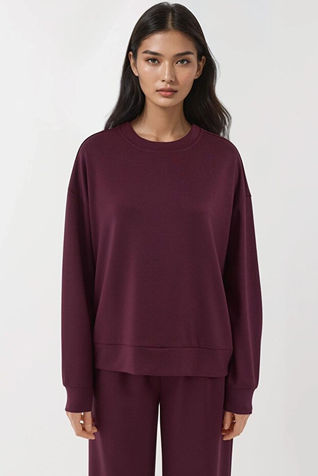 Modal Touch Basic Sweatshirt - 1
