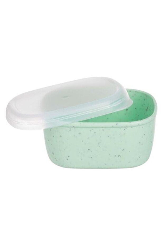 Mini Container 200ml Mint – Airtight Plastic Rectangular Container, Ideal for Snacks & Sauc - 1