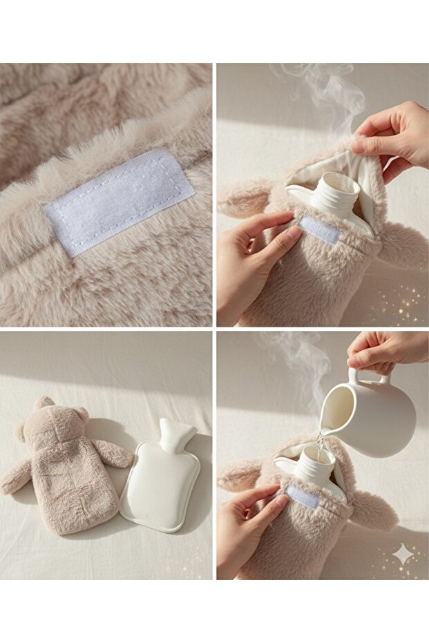 Little Monkey Pelüş Sıcak Su Torbası Bej - 3