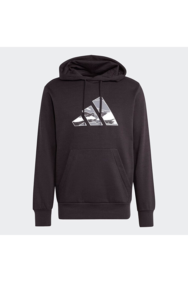 Camo Graphic Kapüşonlu Siyah Erkek Sweatshirt Jm6378 - 4