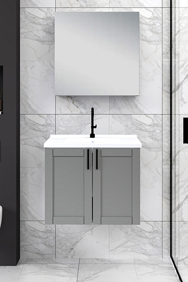 %100 Mdf 65 cm Riva Banyo Dolabı - 1