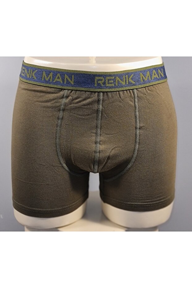 بوكسر رجالي قطني سادة بلون واحد - 1