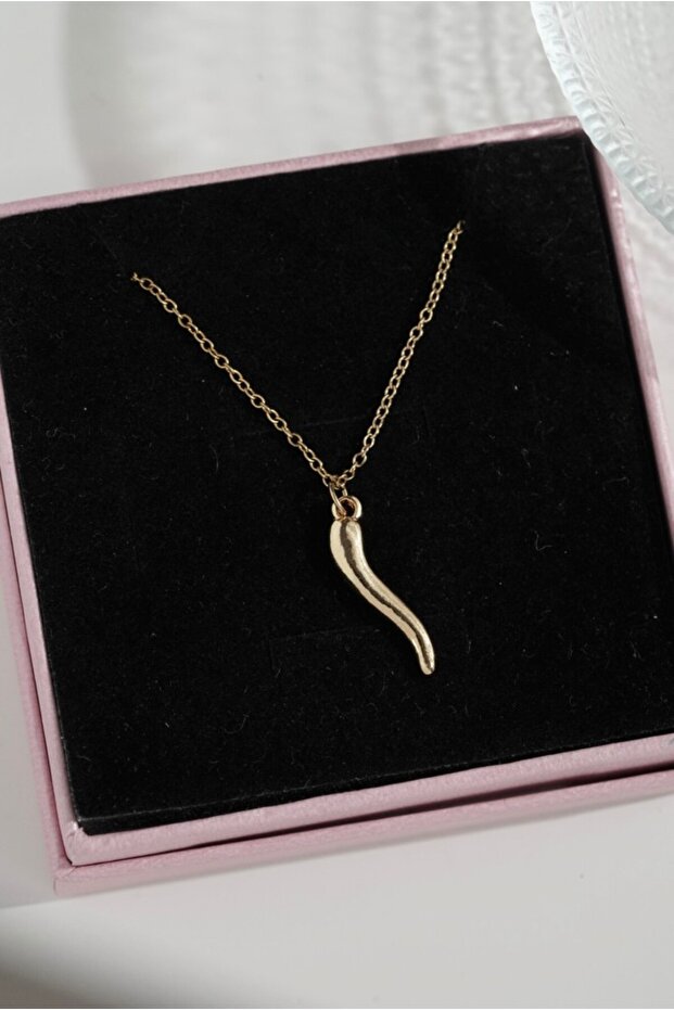 Steel Gold Color Pepper Necklace