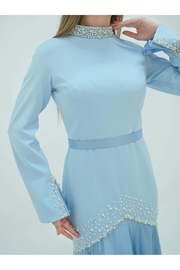 3228 BALIK FORM TASARIM ELBİSE - 5