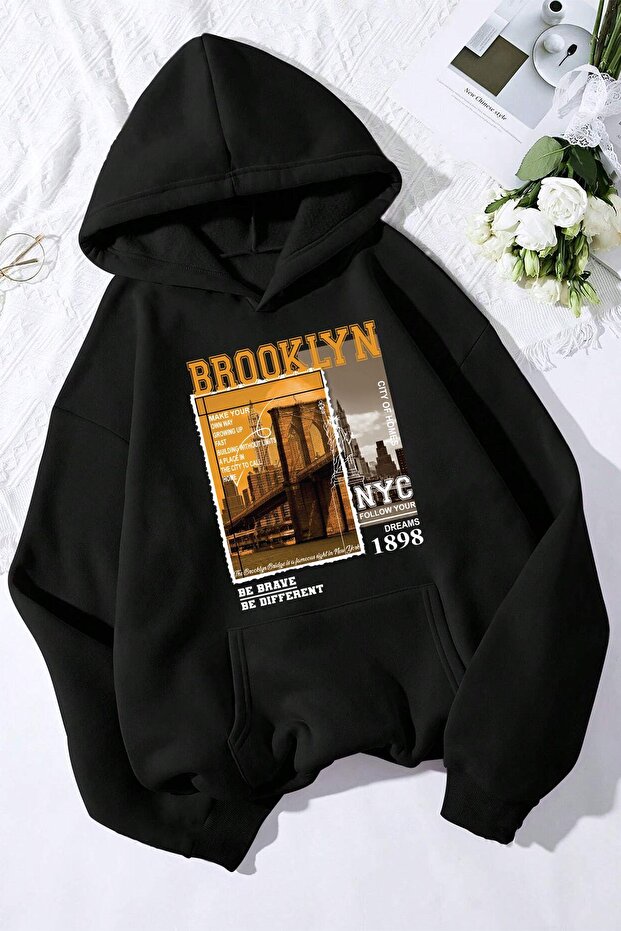 Brooklyn Printed Oversize Sweatshirt