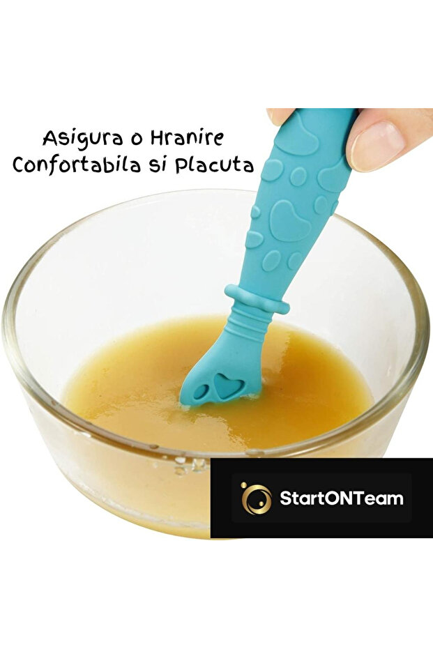 Set of 2 Baby Spoons for Feeding and Diversification, 2 Heads, Multicolored Green and Red - 12