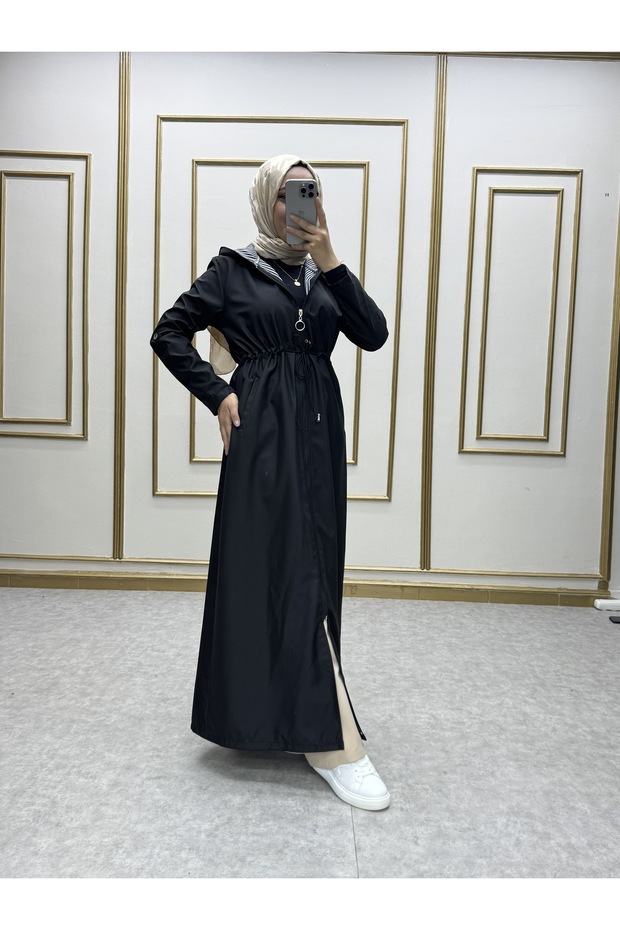 معطف طويل منقوش من ميس - 5