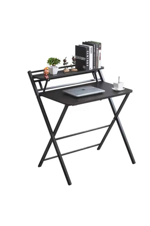 Foldable office table with practical design and top shelf for perfect organization - 6