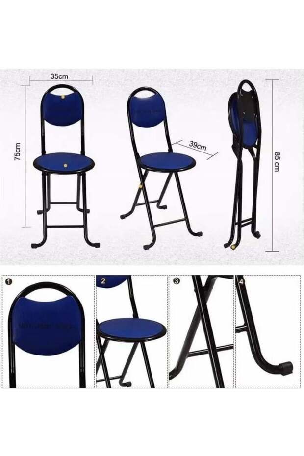 كرسي قابل للطي للصلاة والتخييم - متعدد الألوان، تشكيلة عشوائية - 2