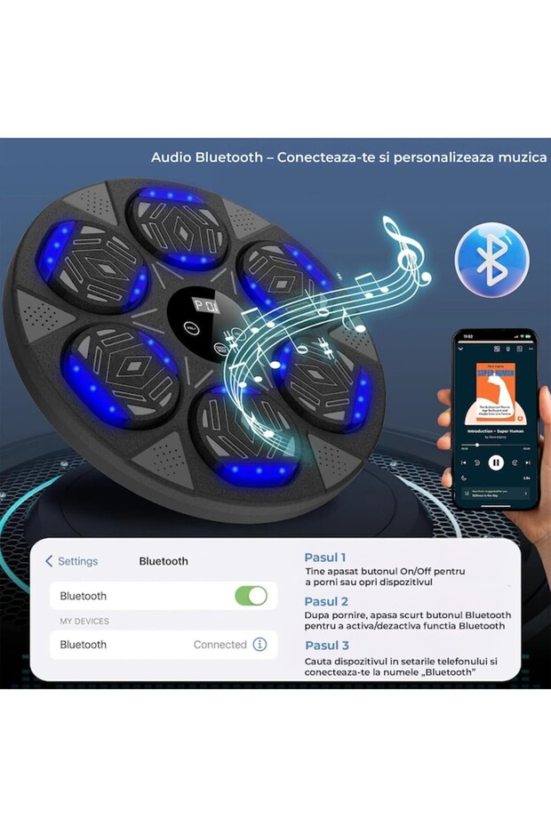 Intelligent Boxing Device with Music - Interactive Wall System with Bluetooth, Touch Screen, - 2