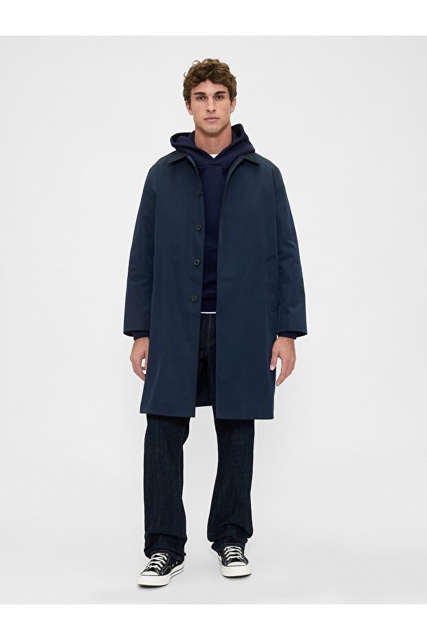 Erkek Lacivert New Mac Trençkot - 5