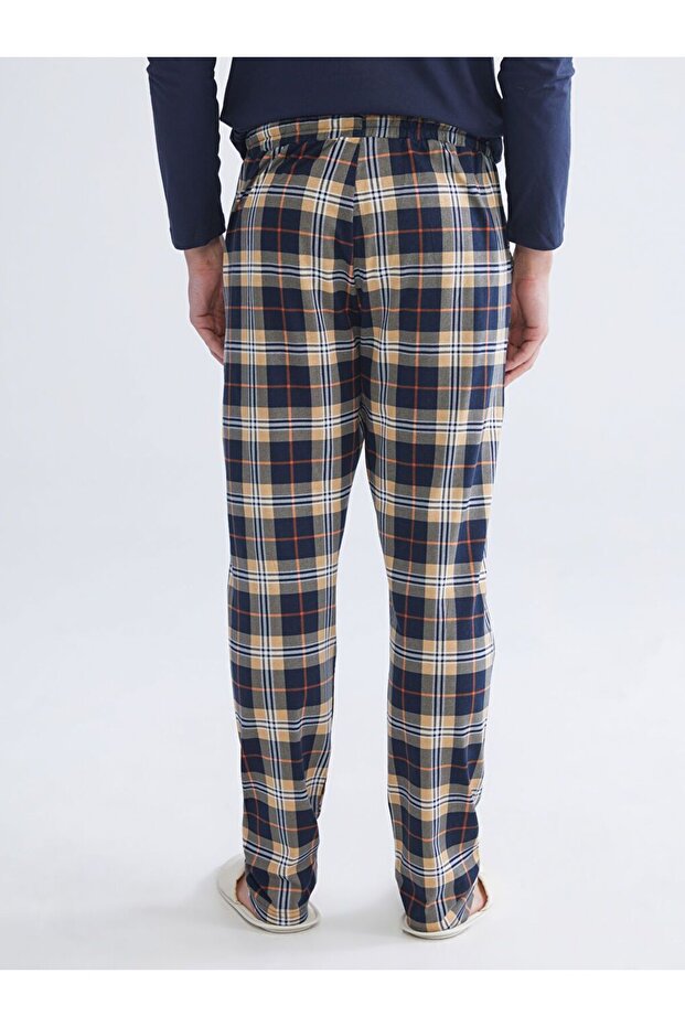 Standart Kalıp Ekose Erkek Pijama Alt - 4