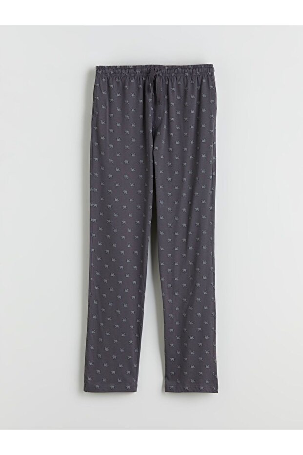 Thin Patterned Men's Pajama Bottoms - 5