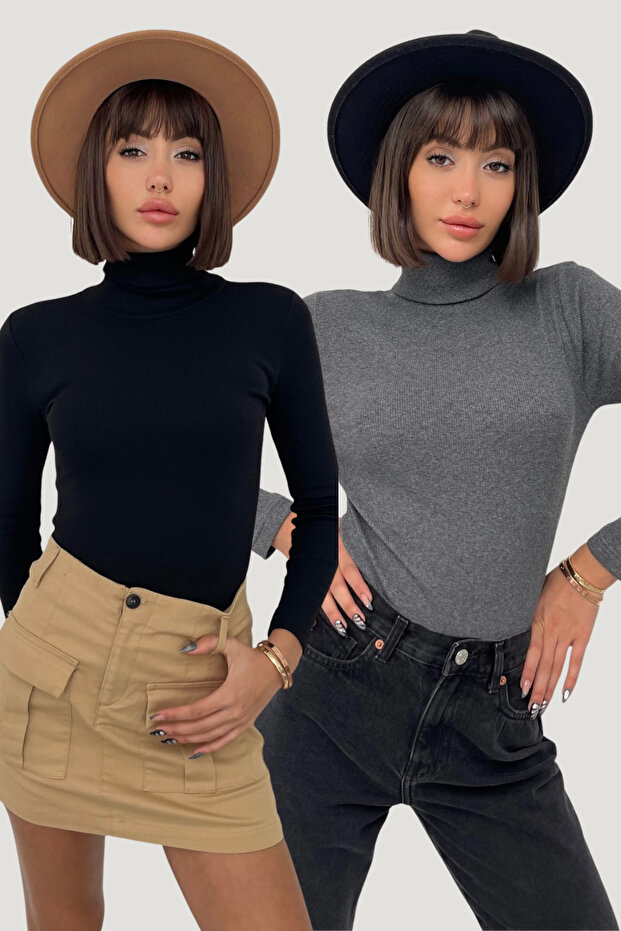 Tokyo Full Collar Long Sleeve Camisole Sweater