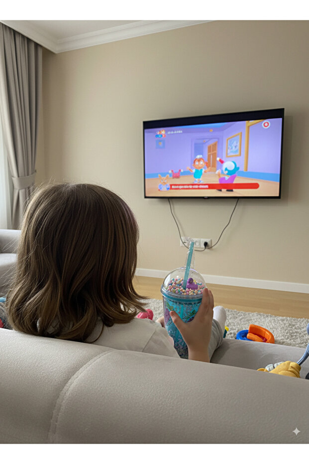 Pipetli Bardak 4 Farklı Renk Soğuk Kahve Pipetli Bardak Kokteyl Bardağı - 3