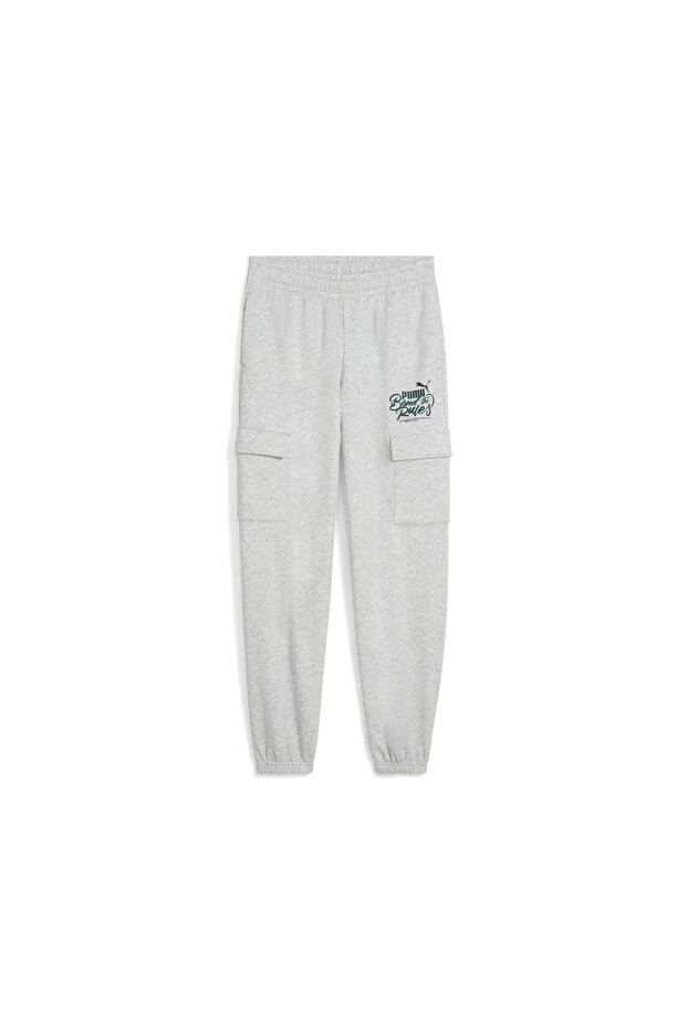 Children's Gray Mid90S Cargo Sweatpants Tracksuit Bottoms 688474-04