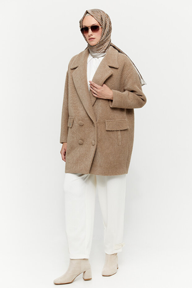 Kısa Oversize Kaban - 3