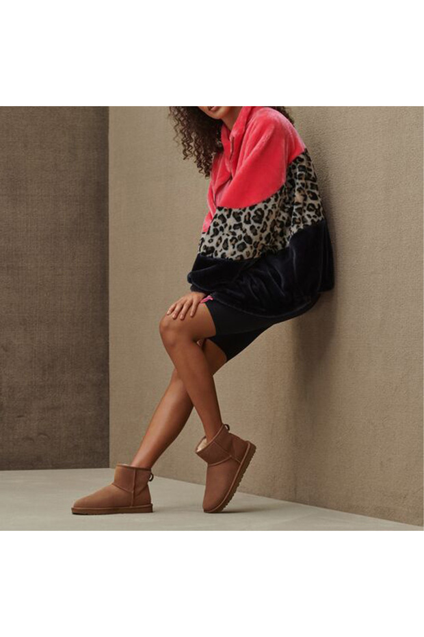 Velúr + bőr barna női csizma 1016222 - 7