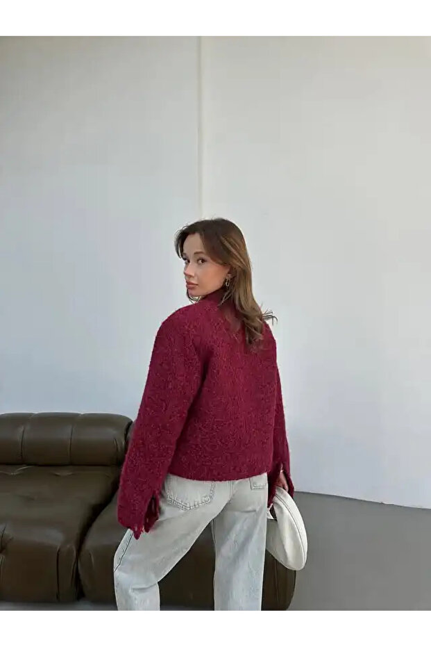 CIFT CEPLI FERMUARLI KISA CEKET - 3