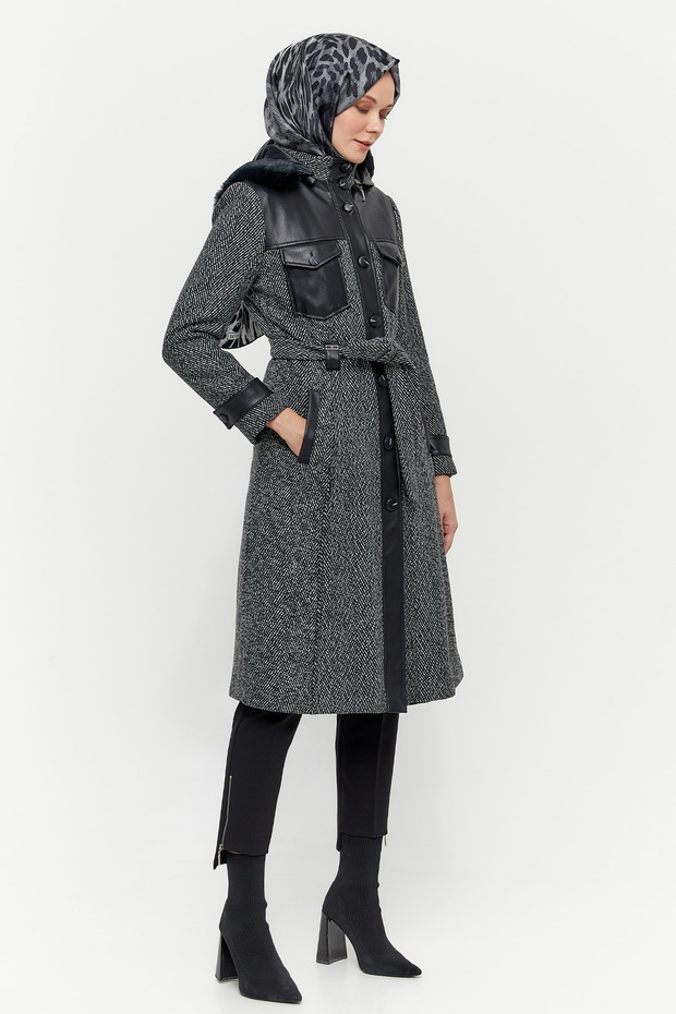 Deri Kombinli Kap - 3