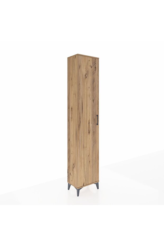 Arges Dolap 2 Raflı Tek Kapaklı Tek Askılı 44x30x221 Çam-Çam - 2