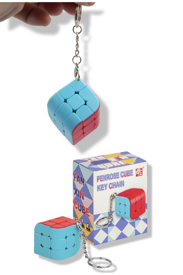 Set of 3 Rubik's Mind Cube Keychain Mini Intelligence Cubes Fast Rotating Durable Toy - 6