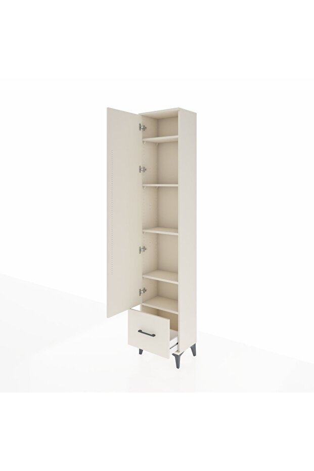 Arges Dolap 5 Raflı Tek Çekmeceli Tek Kapaklı 44x30x221 Aytaşı-Aytaşı - 4