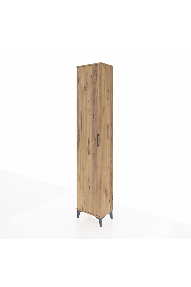 Arges Dolap 2 Raflı Tek Kapaklı Tek Askılı 44x30x221 Çam-Çam - 3