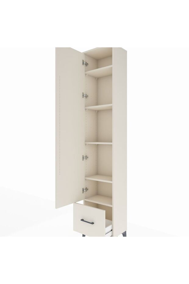 Arges Dolap 5 Raflı Tek Çekmeceli Tek Kapaklı 44x30x221 Aytaşı-Aytaşı - 5