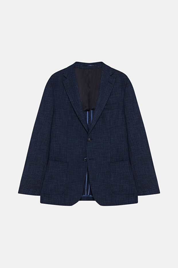 LACİVERT DÜĞMELİ CEKET - 1