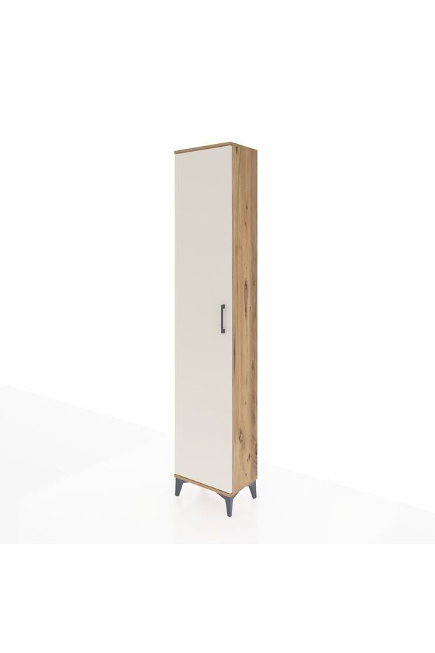Arges Dolap 2 Raflı Tek Kapaklı Tek Askılı 44x30x221 Çam-Aytaşı - 3