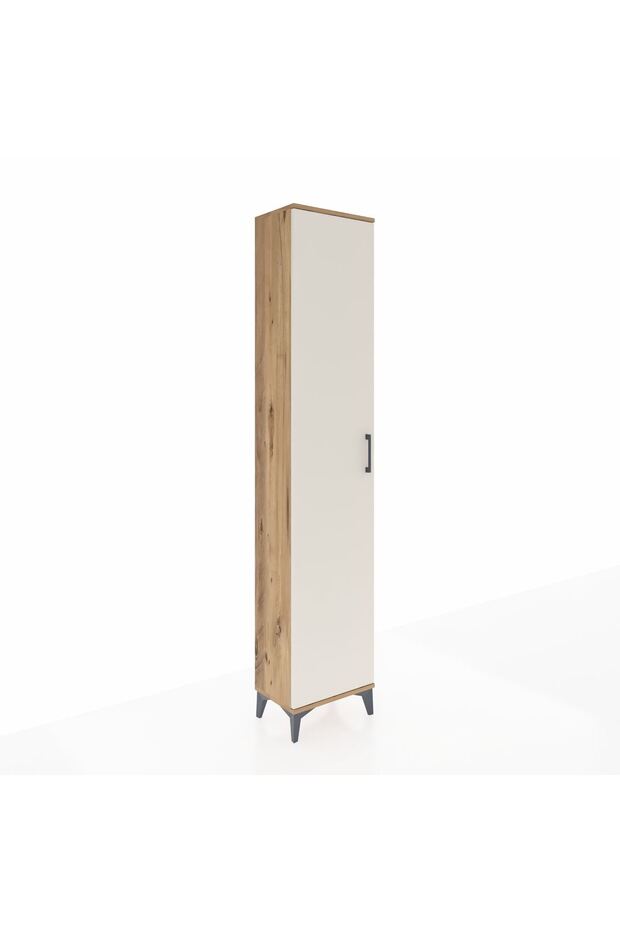 Arges Dolap 2 Raflı Tek Kapaklı Tek Askılı 44x30x221 Çam-Aytaşı - 2