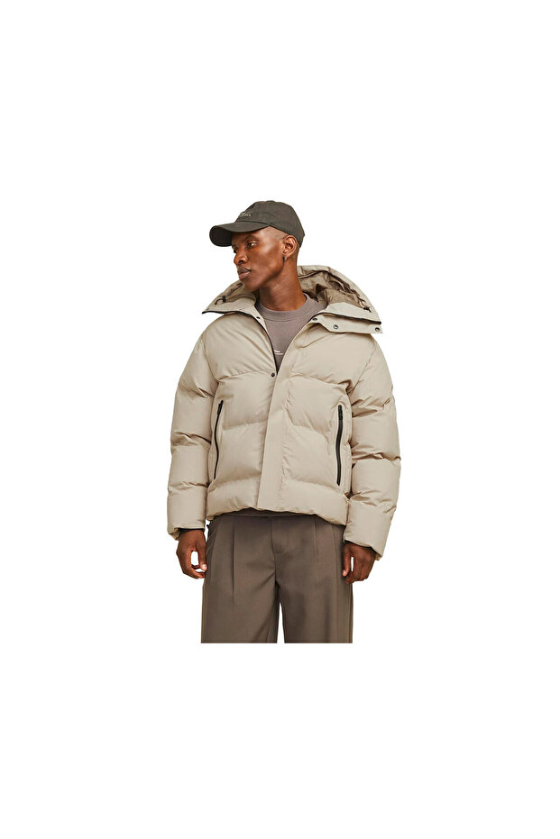 Jack Jones Jcolpha Puffer Sn Men's Casual Coat 12261971 -Crockery Cream