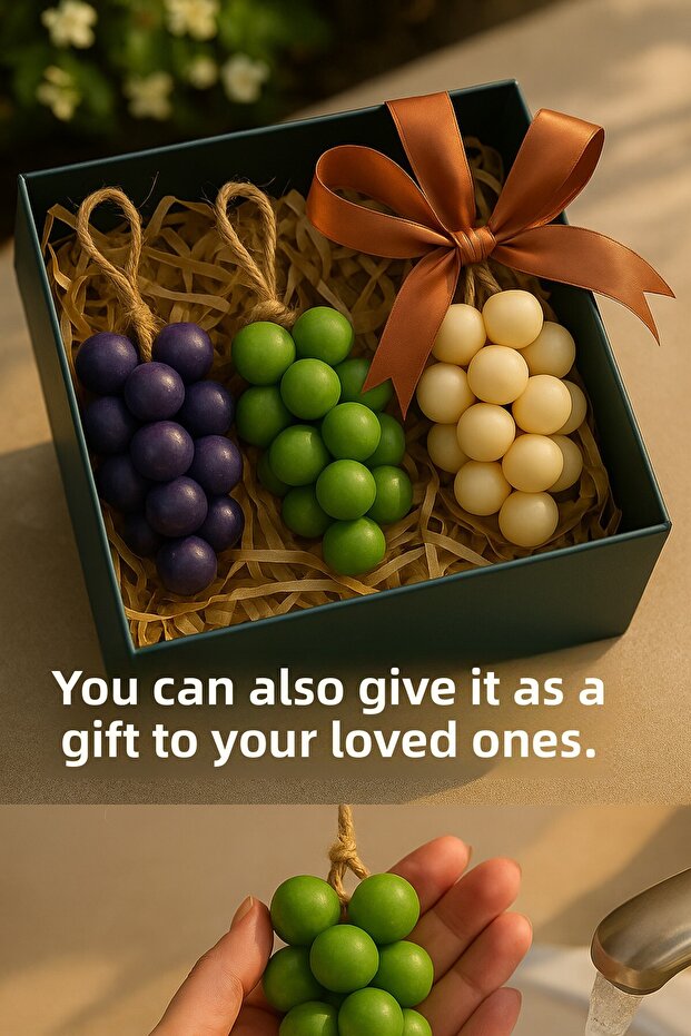 3 Colors Handmade Grape Soap – Natural and Perfumed Gift Set