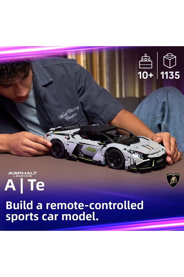 ®   Technic Lamborghini Revuelto Super Sports Car 42214 - Toy Building Kit for Kids Ages 10+ (1135P) - 5