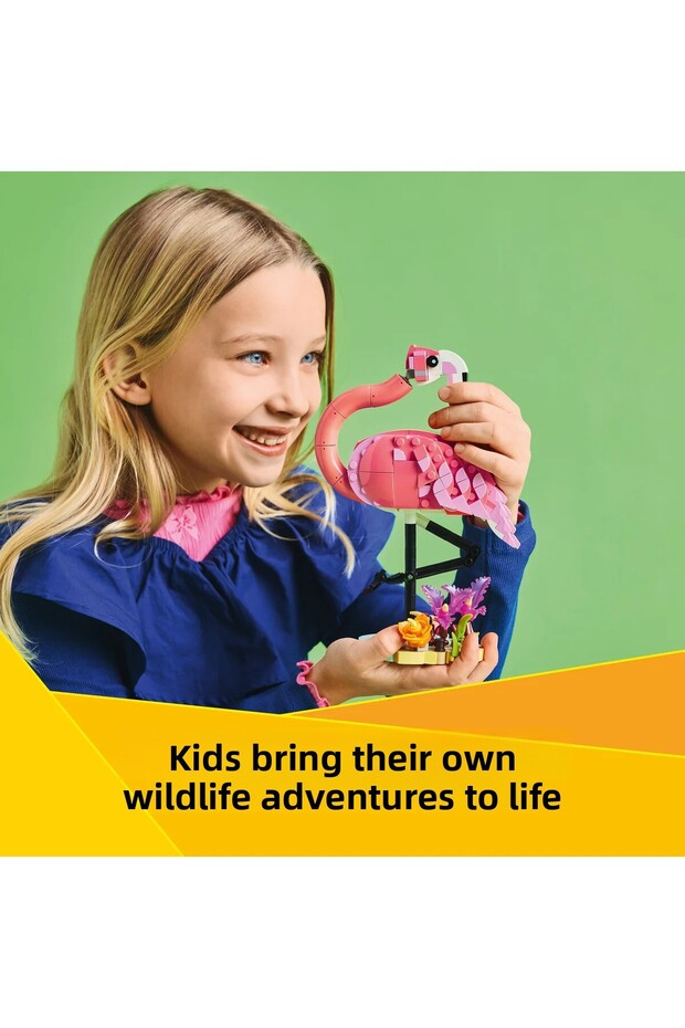 ®   مجموعة إنشاء الحيوانات البرية 3 في 1: فلامنغو وردي 31170 - مجموعة ألعاب للأطفال فوق 8 سنوات (288 قطعة) - 6