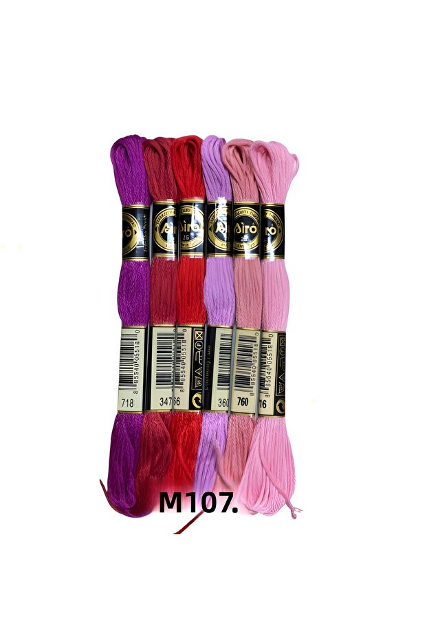 Airo Muline Etamine Cotton Embroidery Thread Set of 6