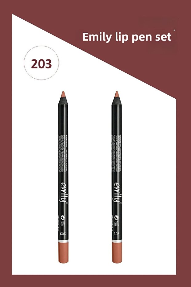 Long Lasting Lip Pencil - 203 - Lip Pencil 2-Pack