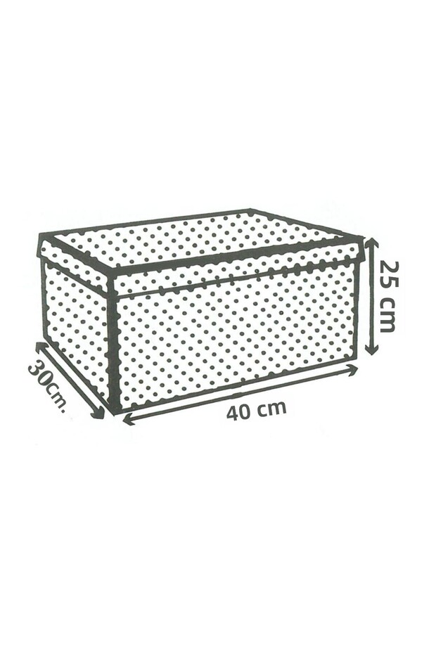 Set of 3 Gray Line Pattern Multi-Purpose Storage Box, Box Storage Box Organizer Toy Box - 5