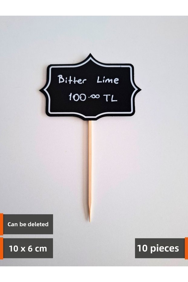 10 Pcs Erasable Chalkboard Black Label Sticker with Push Pin Sticker 10X6Cm Price Tag Dc4Z