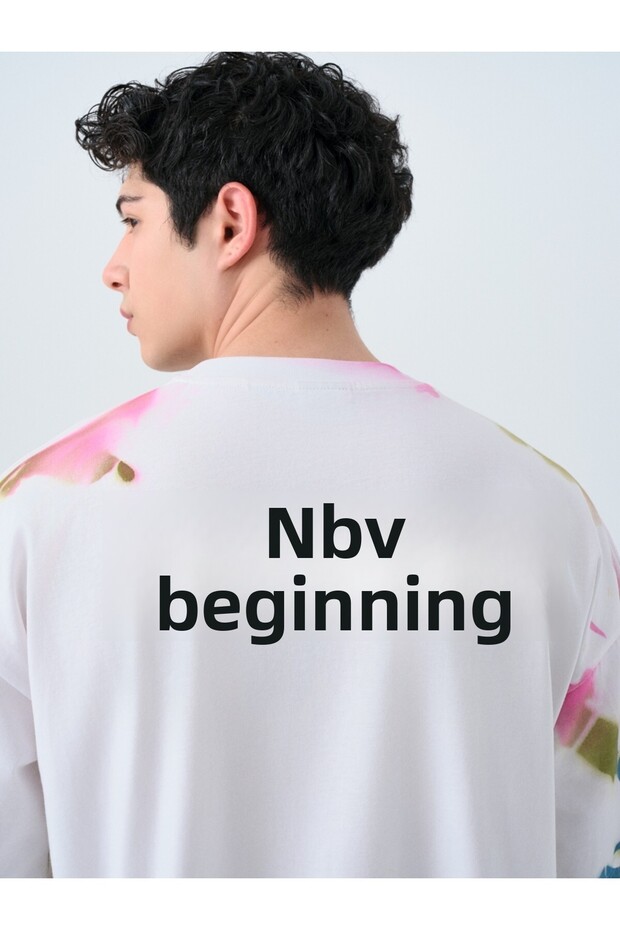 Ανδρικό μπλουζάκι Oversize - Μανίκια - 6