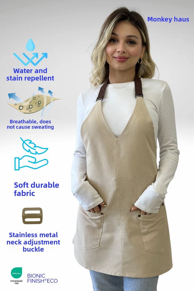 Water Repellent Stain Resistant Cafe Barista Ceramic Pastry Cook Waiter Florist Restaurant Cafe Apron Women Apron