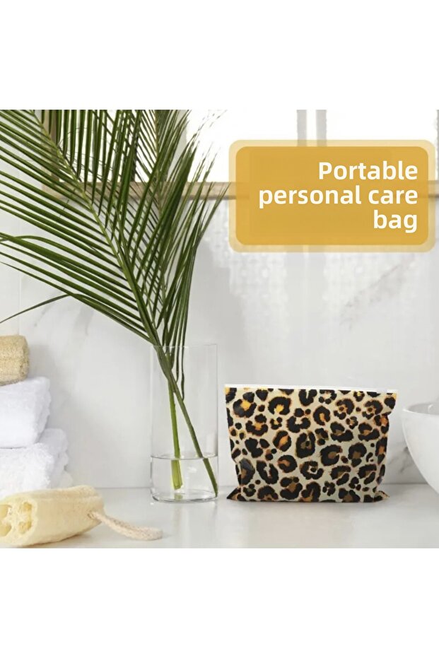 Leopard Patterned Multi-Purpose Makeup Bag - 4