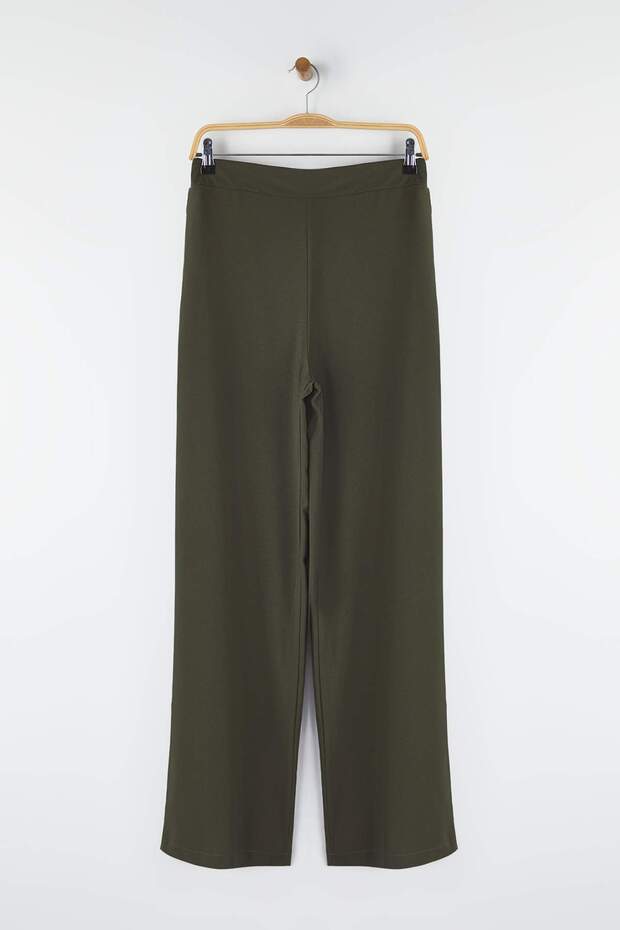 Haki Beli Lastikli Wide Leg/Geniş Paça Pantolon TWOAW26PL00132 - 6