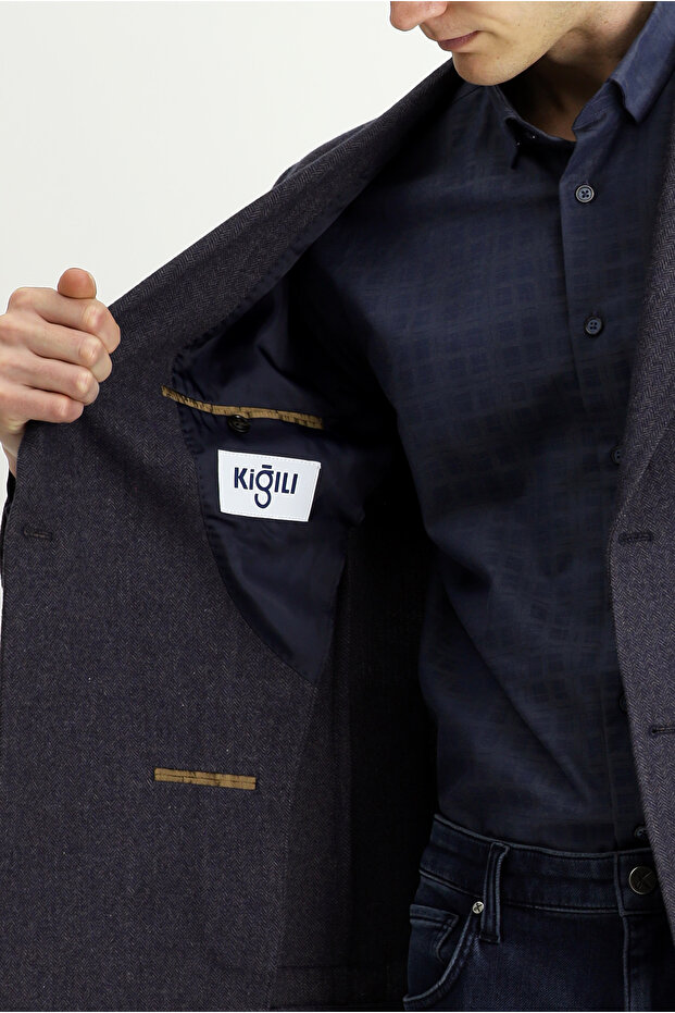 سترة دوبي كلاسيكية من الصوف بقصة عادية - 6