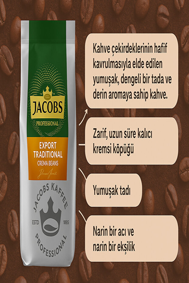 Export Traditional Yumuşak İçim Çekirdek Kahve 1 Kg - 3