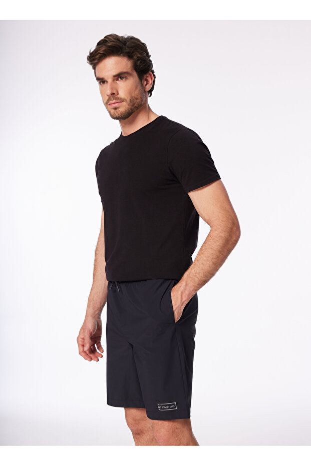 Lacivert Erkek Lastikli Basic Su İtici - Bi Strech Bermuda Şort F4SM-SHT 0114 - 2