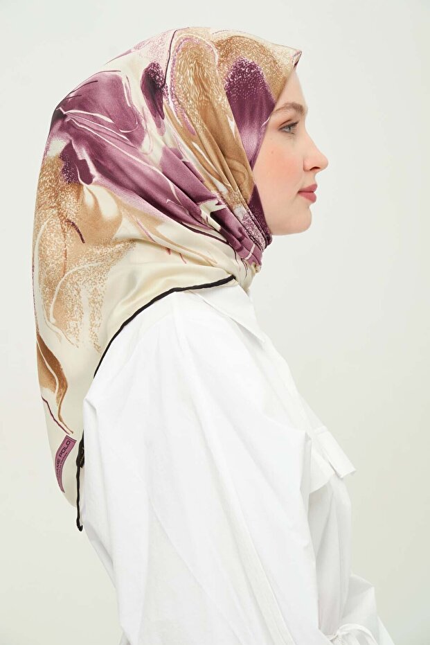 Patterned Rayon Scarf Daily Wrinkle-Free Non-Slip 90X90Cm